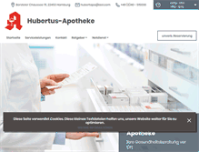Tablet Screenshot of hubertus-apotheke-hh.de